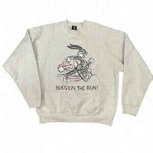 90s Warner Bros Bugs Bunny Crewneck Sweatshirt - Size XL